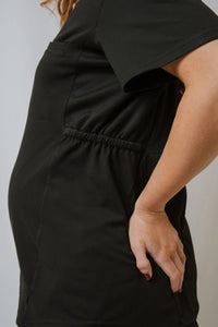 Maternity Fleece-Lined Scrub Top